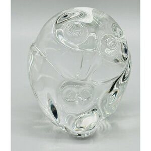 Steuben Owl Owlet Baby Crystal Ornament Paperweight 2.25 inch Hand‎ Cooler